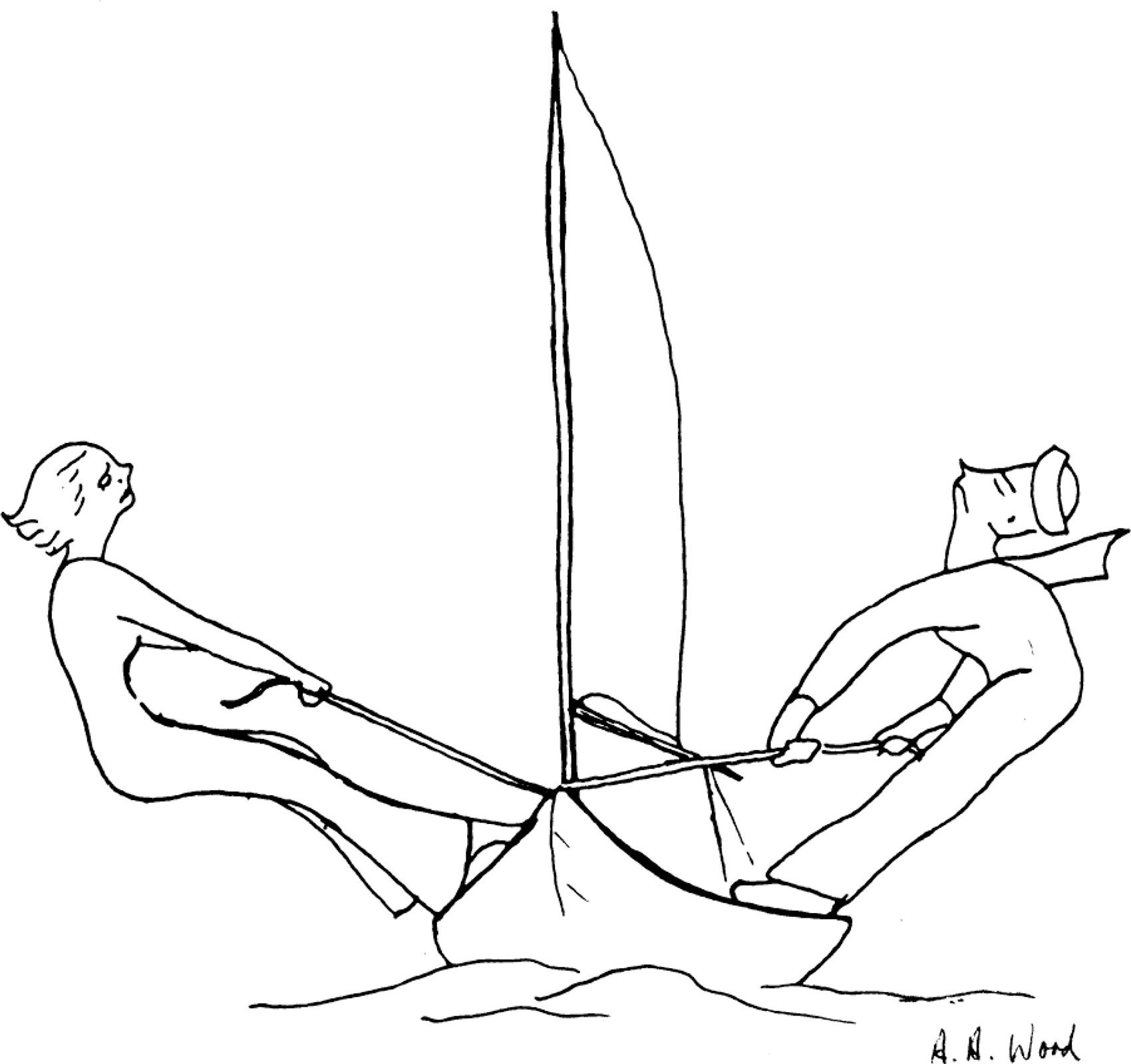 Two sailors frantically steadying a steady boat (Watzlawick et al., 2011)