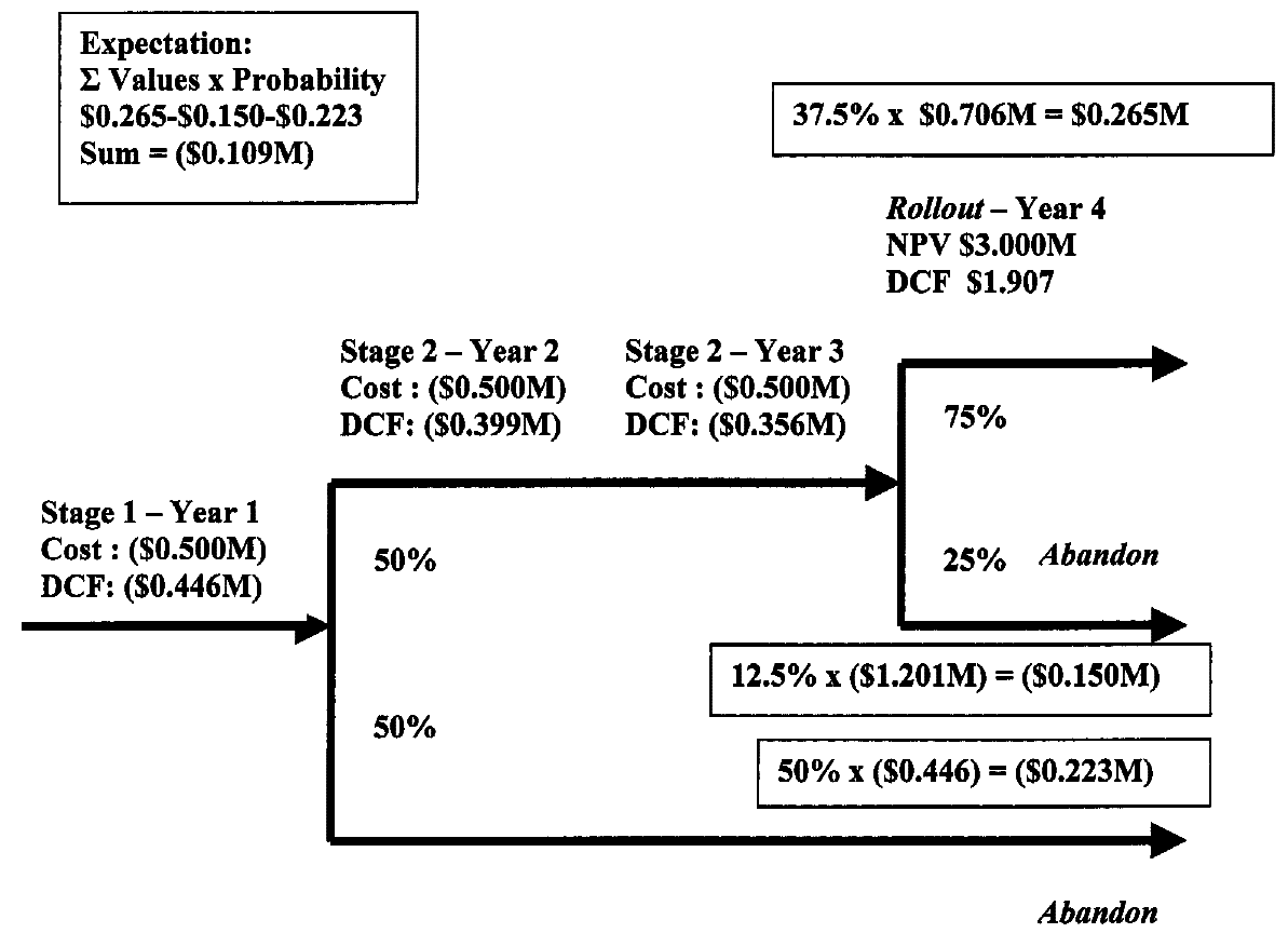Project outcomes by DCF/Decision Tree