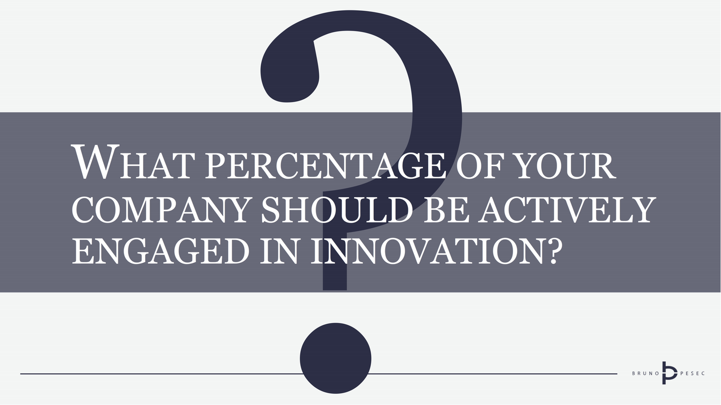 What percentage of your company should be actively engaged in innovation?