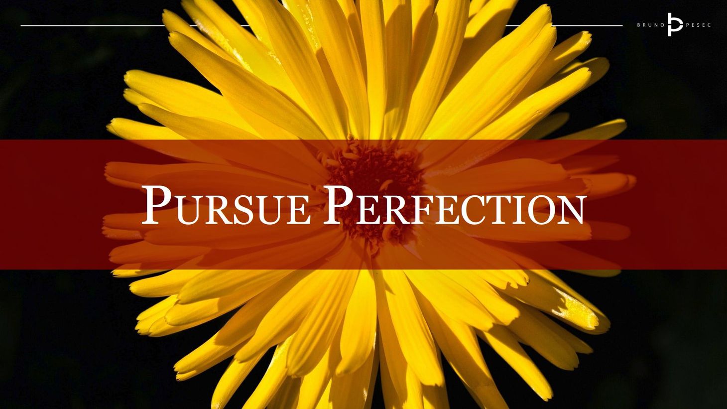 Pursue perfection