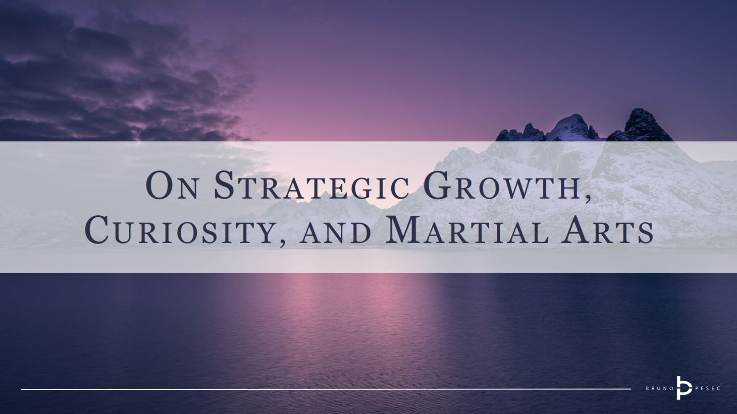 On strategic growth, curiosity, and martial arts