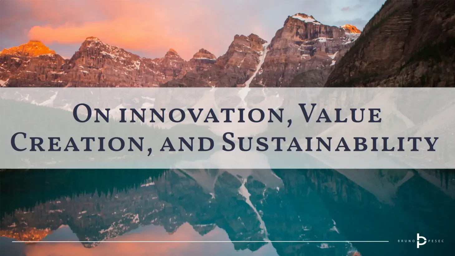 On innovation, value creation, and sustainability