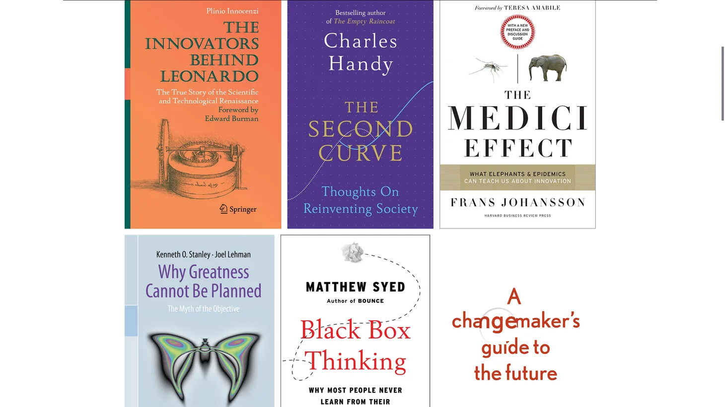 Crowdsourced innovation book recommendations